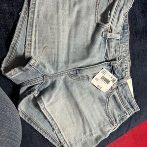 American Eagle Outfitters Women's Light Blue Denim Shorts